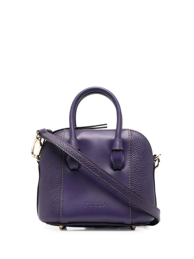 Shop Furla Top Handle Tote Bag In Purple