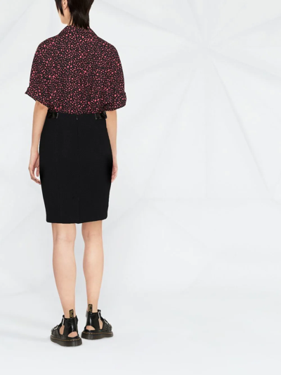 Moschino Skirt With Knee-length And Belt Loops In Black