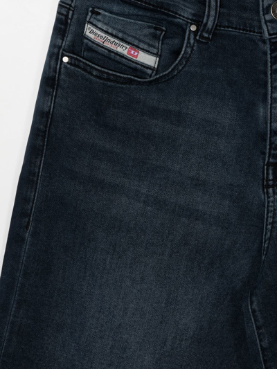 Shop Diesel Midr-rise Wide-leg Jeans In Blue