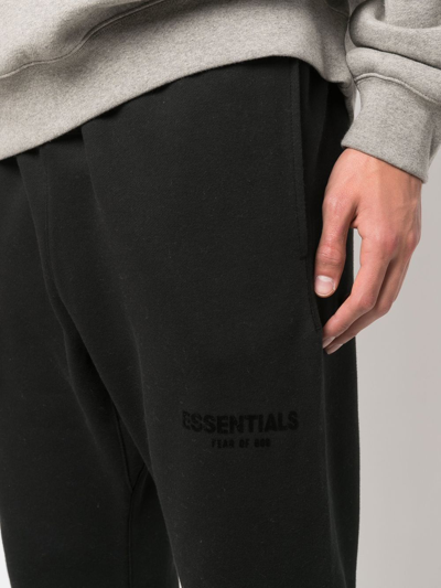 Essentials Logo Print Track Pants In Black