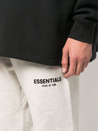 Essentials Logo-print Track Pants In Neutrals