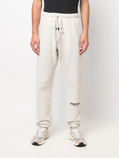 Essentials Logo-print Track Pants In Neutrals