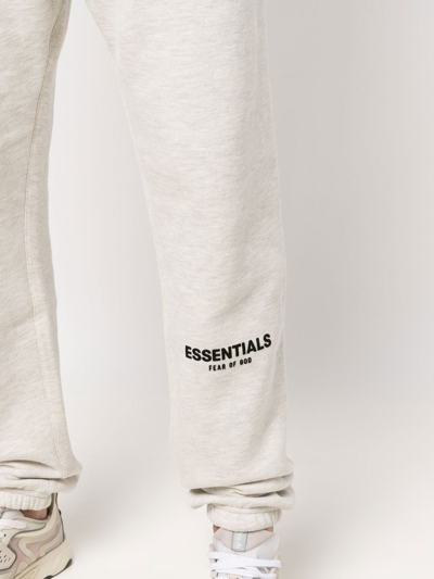 Essentials Logo-print Track Pants In Neutrals