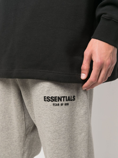 Essentials Logo-print Track Pants In Grey