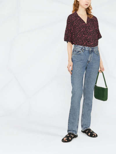 Agolde Lana Rigid Mid-rise Straight-leg Jeans In Blue