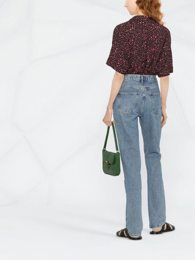 Agolde Lana Rigid Mid-rise Straight-leg Jeans In Blue