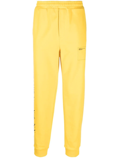 Shop Helmut Lang New York Postcard Track Trousers In Yellow
