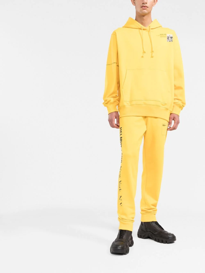 Shop Helmut Lang New York Postcard Track Trousers In Yellow