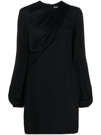 Shop Stella Mccartney Draped Fitted Minidress In Black