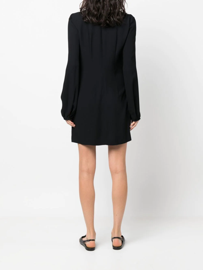 Shop Stella Mccartney Draped Fitted Minidress In Black