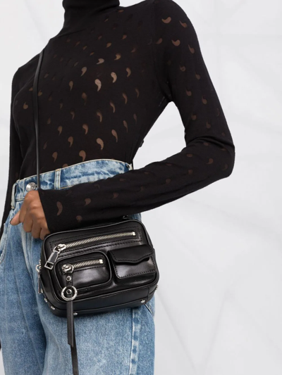 Shop Rebecca Minkoff Studded Pouch Crossbody Bag In Black