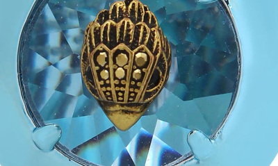 Shop Kurt Geiger Eagle Head Crystal Cocktail Ring In Blue