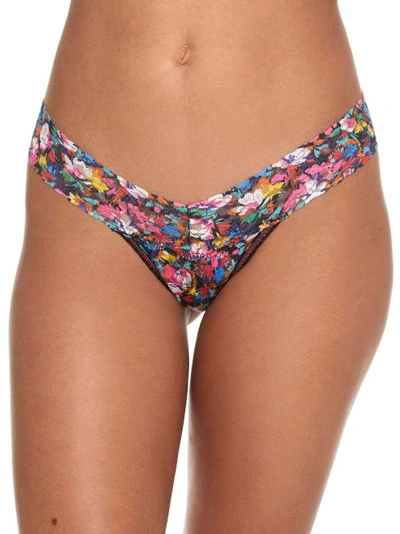 Shop Hanky Panky Signature Lace Low Rise Printed Thong In Confetti Flora