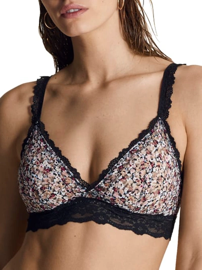 Shop Moi Removable Cookie Bralette In Daisy,midnight