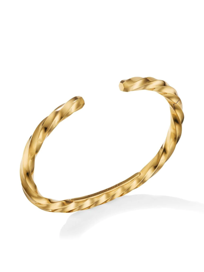Shop David Yurman 5.5mm Recycled 18kt Yellow Gold Cable Edge Cuff