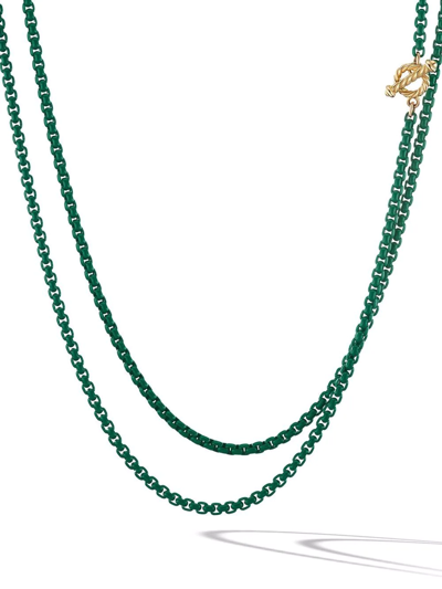 Shop David Yurman Bel Aire Chain Necklace In Green