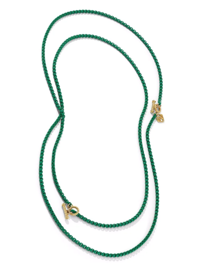 Shop David Yurman Bel Aire Chain Necklace In Green