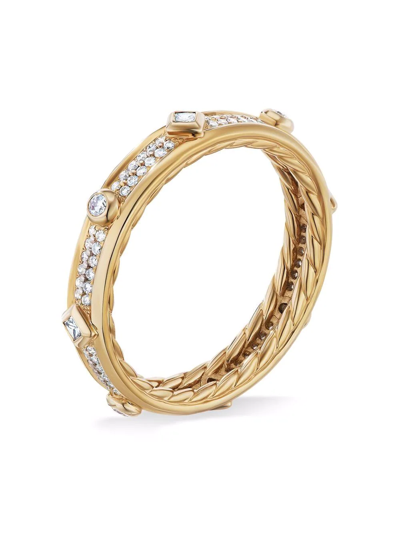 Shop David Yurman 18kt Yellow Gold Modern Renaissance Diamond Ring