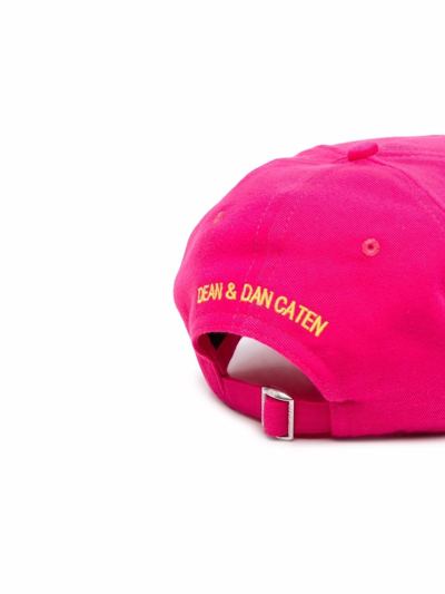 Dsquared2 Embroidered Logo Cap In Pink