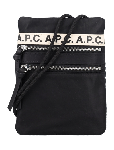 Shop Apc Repeat Neck Pouch In Black