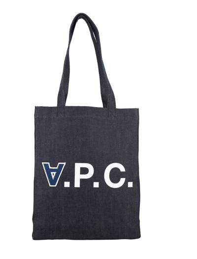 Shop Apc Laure Tote Bag In Indigo