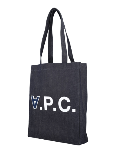 Shop Apc Laure Tote Bag In Indigo