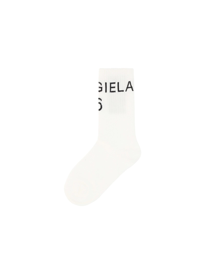 Shop Mm6 Maison Margiela Socks In Off White