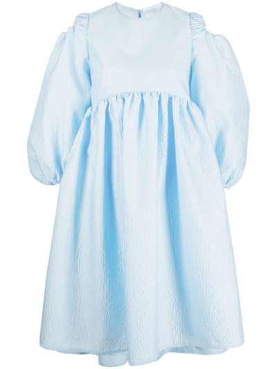 Shop Cecilie Bahnsen Janessa Voluminous Dress In Blue