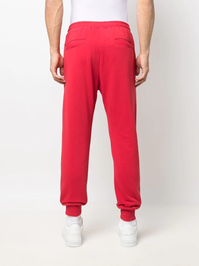 Shop Diesel P-tary-div Logo-embroidered Track Pants In Red