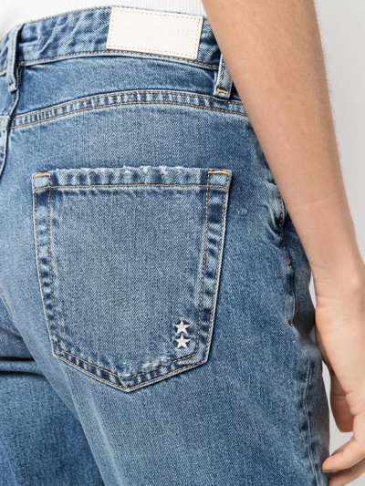 Icon Denim Cropped Slim-cut Jeans In Blue