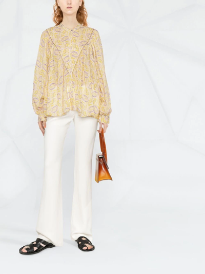 Forte Forte Abstract-print Blouse In Neutrals