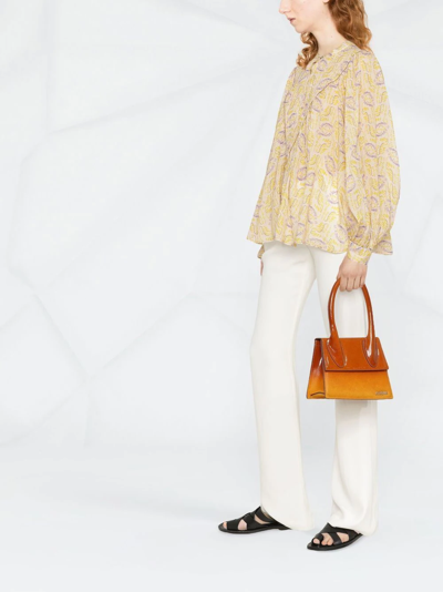 Forte Forte Abstract-print Blouse In Neutrals