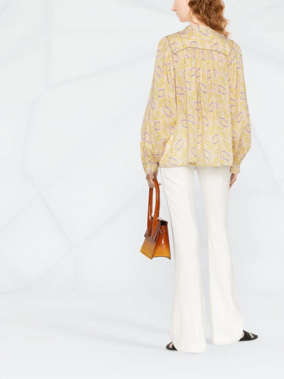 Forte Forte Abstract-print Blouse In Neutrals