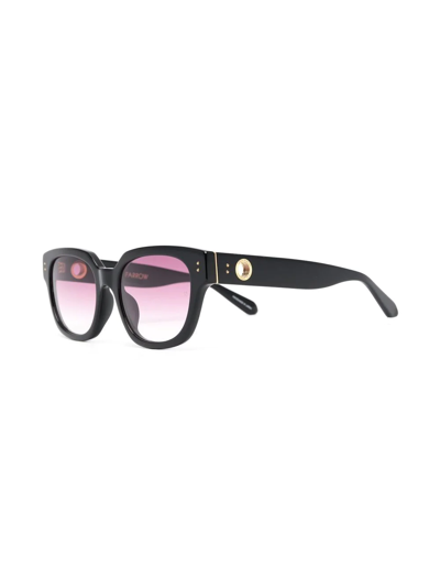 Shop Linda Farrow Round-frame Sunglasses In Black
