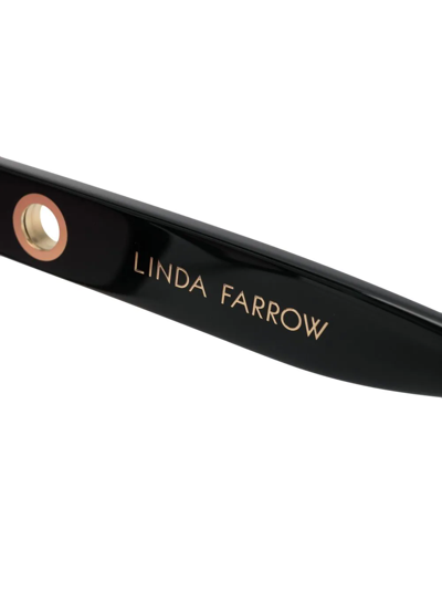 Shop Linda Farrow Round-frame Sunglasses In Black