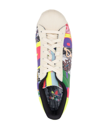 Shop Adidas Originals Superstar Pride Low-top Sneakers In White