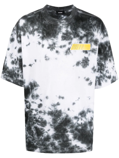 Shop We11 Done Tie-dye Print Design T-shirt In Black