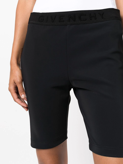 Givenchy Logo-waistband Biker Shorts In Black