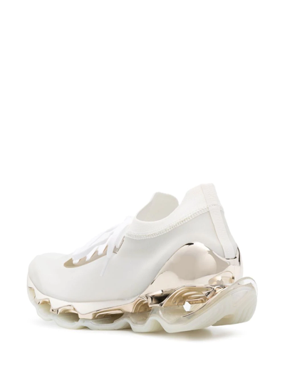 Shop Mizuno X Sorayama Wave Prophecy Sneakers In White
