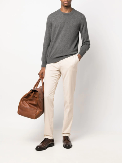 Shop Brunello Cucinelli Mid-rise Tailored Chinos In Neutrals