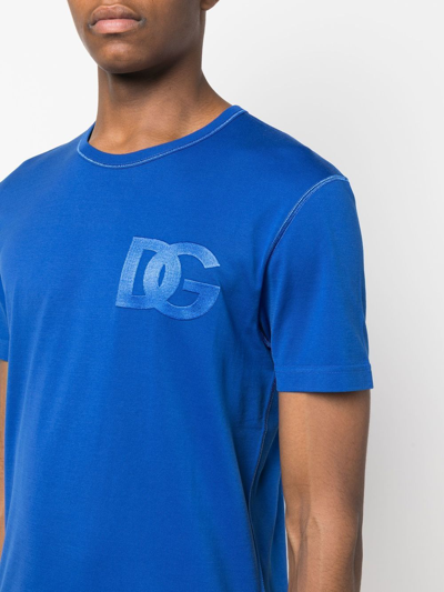 Shop Dolce & Gabbana Dg-print T-shirt In Blue