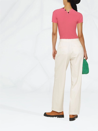 Shop Apc Straight-leg Tailored Trousers In Neutrals