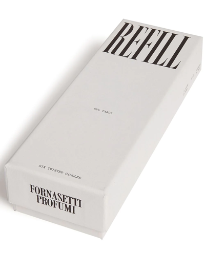 Shop Fornasetti Refill Twisted Candles (set Of 6) In White