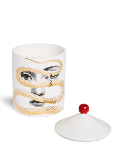 Shop Fornasetti Se Poi Scented Candle (310g) In White
