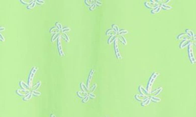 Shop Abound Short Sleeve Printed Poplin Shirt In Green Verde Neon Palms