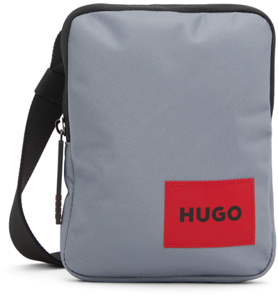 Shop Hugo Gray Reporter Messenger Bag In 030 Lt Grey