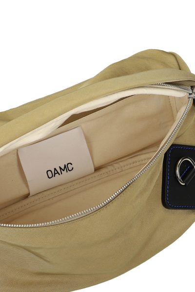 Shop Oamc Waist Bag In Beige Polyamide