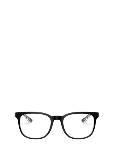 Shop Ray Ban Rx5369 Top Black On Transparent Glasses