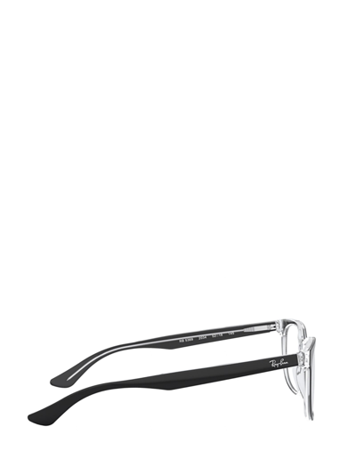 Shop Ray Ban Rx5369 Top Black On Transparent Glasses