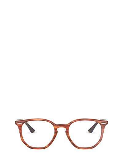 Shop Ray Ban Rx7151 Light Brown Havana Glasses